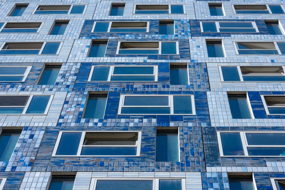 Dubbel glas met lage emissiecoating.